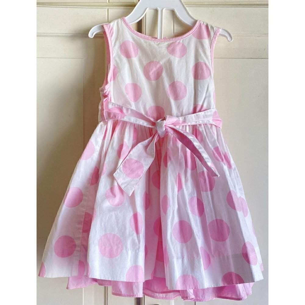 Chelsea’s Corner Girls Pink White Polka Dot Cotton Easter Dress‎ Sz 24 Month